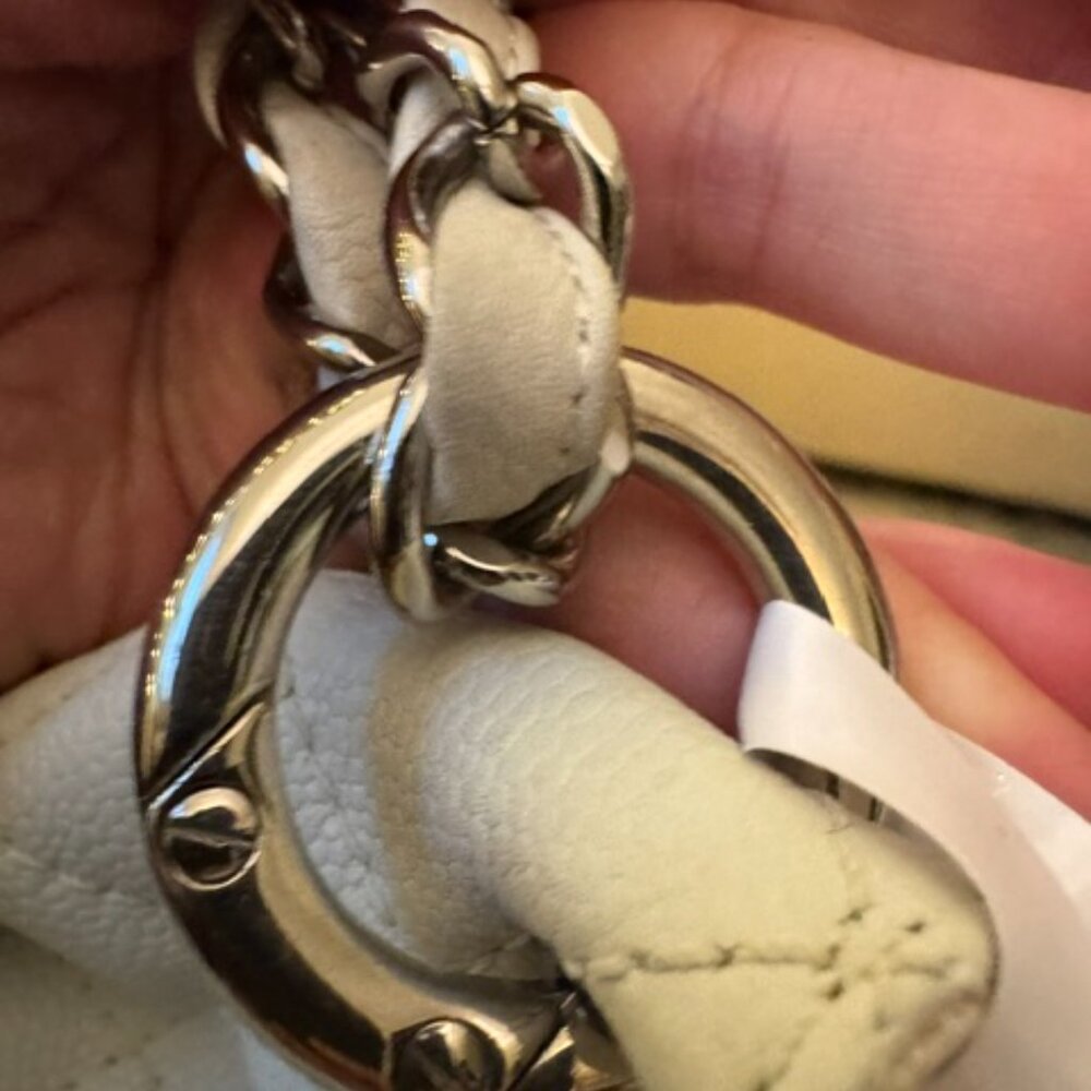 CHANEL TIMELESS ACCORDION BAG PURSE IN WINTER WHITE - Picture 10 of 15